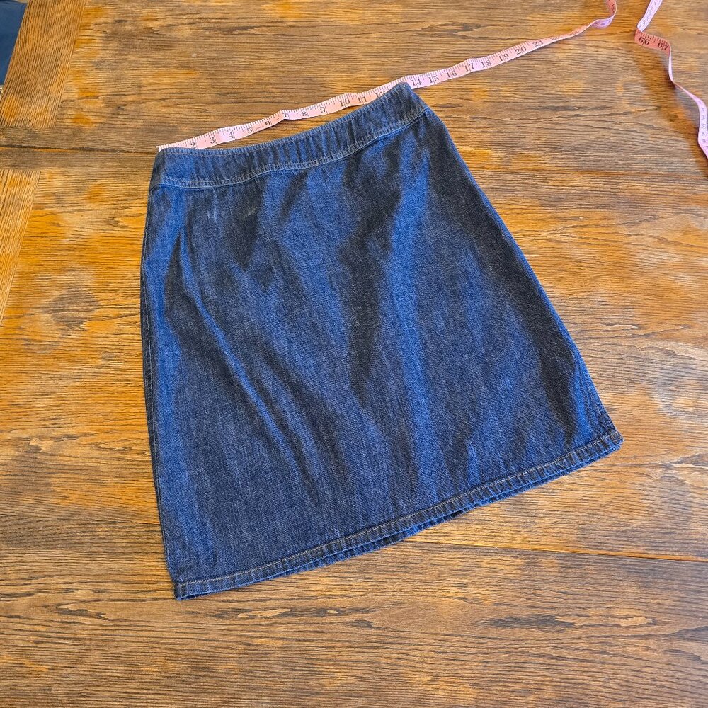 ANN TAYLOR Blue Denim Skirt Size 4 - Picture 3 of 6